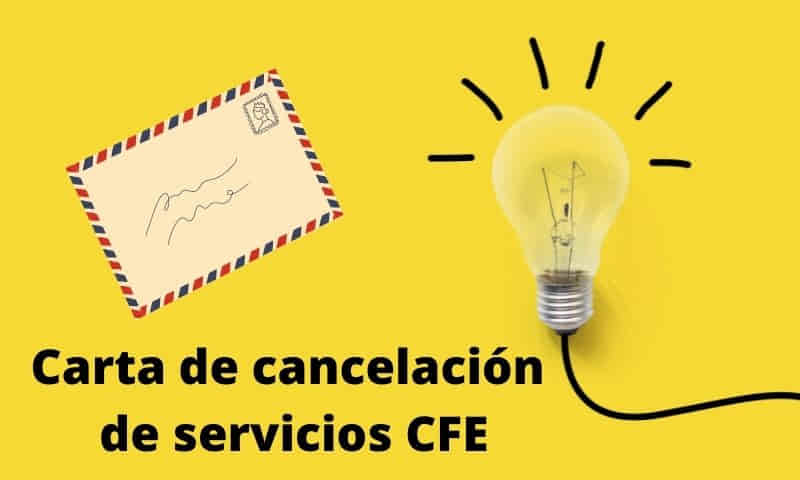 Carta de cancelación de servicios CFE